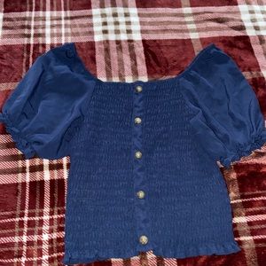 crop top with puffy sleeves